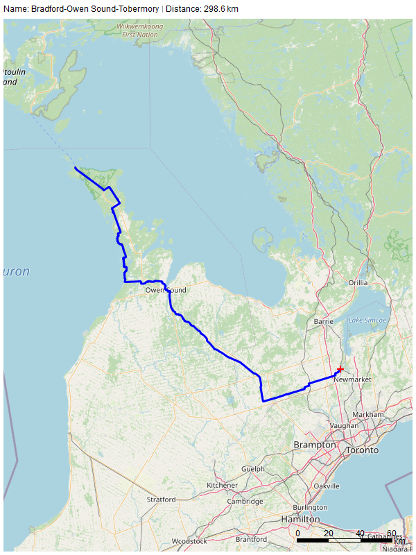 Bradford - Owen Sound - Tobermory