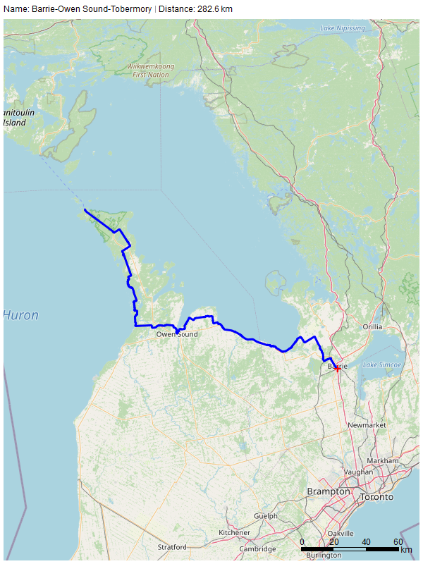 Barrie - Owen Sound - Tobermory